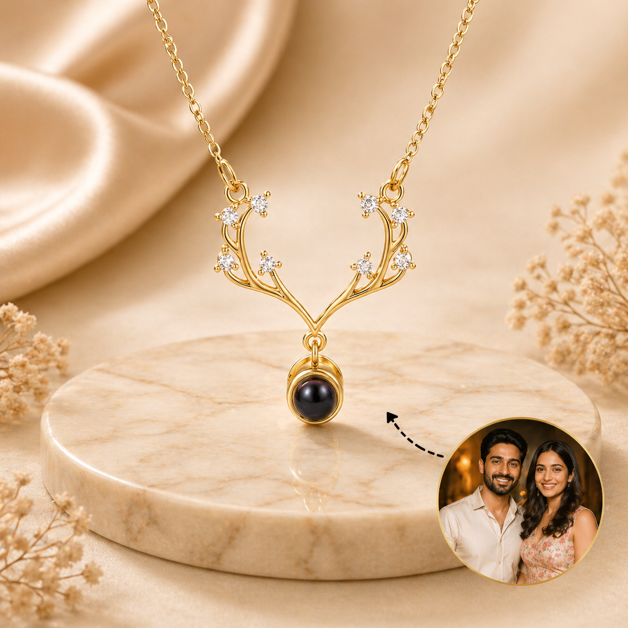 Reindeer Photo Pendent